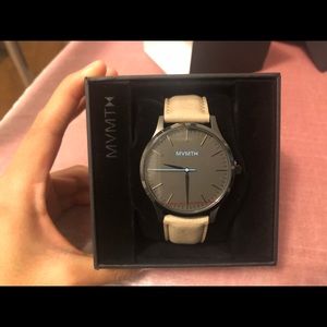 NWT Unisex MVMT 40 Series leather strap watch